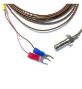TC type E termočlánkové teplotní čidlo se závitem M6 a teflonovým kabelem