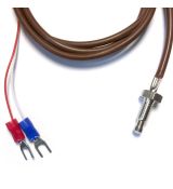 TC type E termočlánkové teplotní čidlo se závitem M6 a silikonovým kabelem