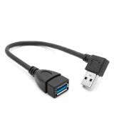 USB 3.0 prodlužovací kabel, samec-samice, zahnutý