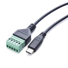 USB-C M na svorkovnice 5pin, šroubová svorka, kabel, 30cm