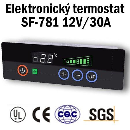 Neven - Elektronické součástky - Měřicí a regulační přístroje - Termostaty - SF-781 12V/30A - Elektronický termostat pro chlazení